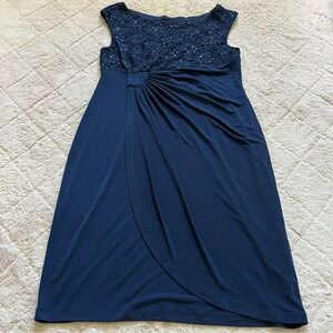 Connected Apparel Embellished Midi Dress Kentucky Derby Women's‎ Size 14